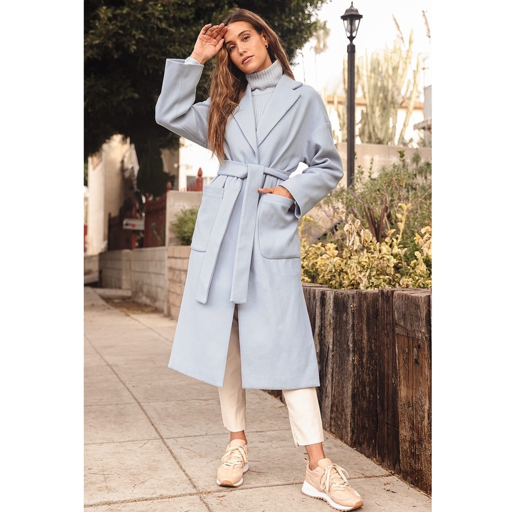 NWT Morning Strolls Dusty Blue Coat
